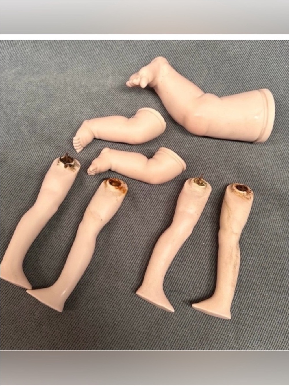 Vintage Porcelain Doll Parts Legs Replacements Pieces Lot